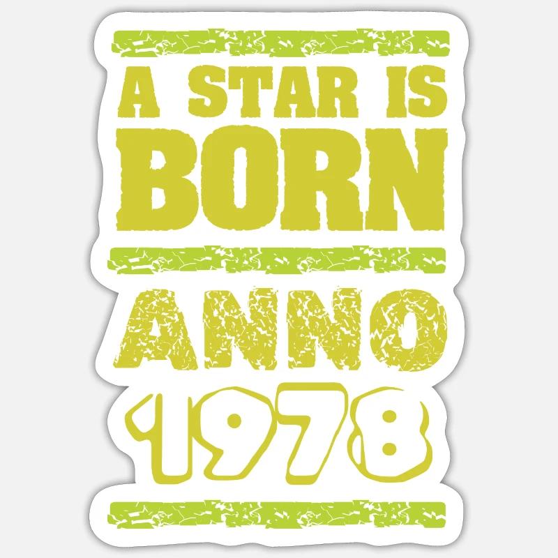 is 1978 - Sticker size S (10 x 10 cm) - white matte
