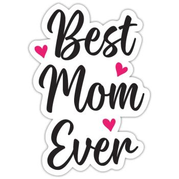 Beste Mutter aller Zeiten - Sticker Größe S (10 x 10 cm) - Mattweiß - Vorne