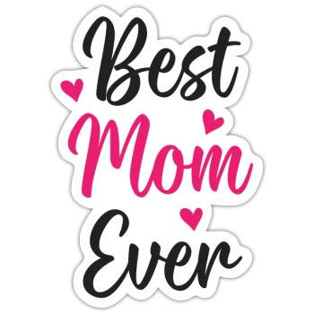 Beste Mutter aller Zeiten - Sticker Größe S (10 x 10 cm) - Mattweiß - Vorne