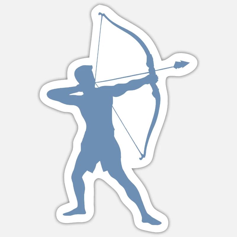 Silhouette d’archer, précise Sticker taille S (10 x 10 cm)