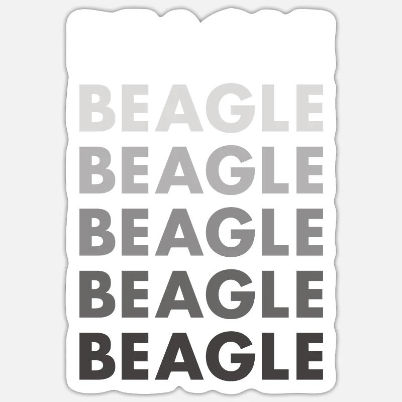 Beagle - Sticker size S (10 x 10 cm) - white matte