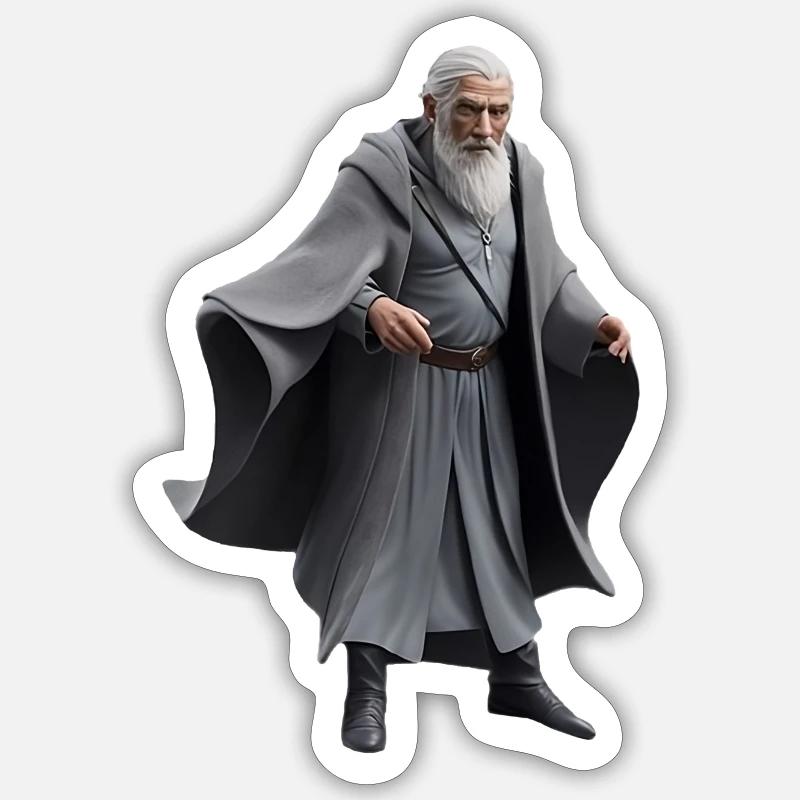 Magier - Sticker Größe S (10 x 10 cm) - Mattweiß