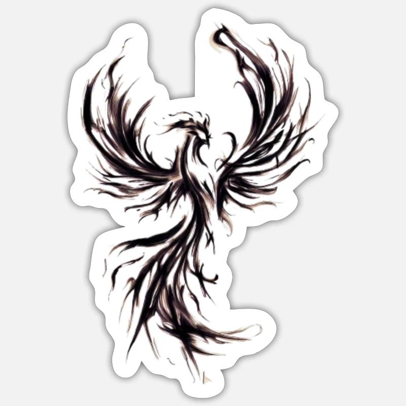 Phoenix watermark - Sticker size S (10 x 10 cm) - white matte