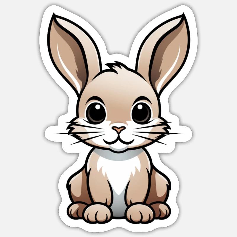 Comic Bunny Rabbit Bunny Cartoon Style Sticker size S (10 x 10 cm)
