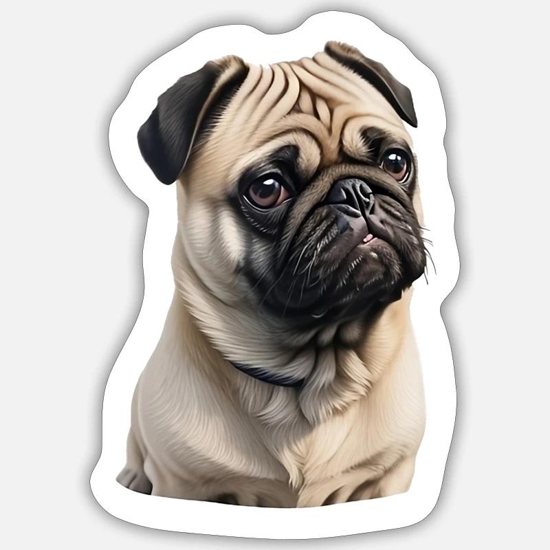 Carlin - Sticker taille S (10 x 10 cm) - blanc mat