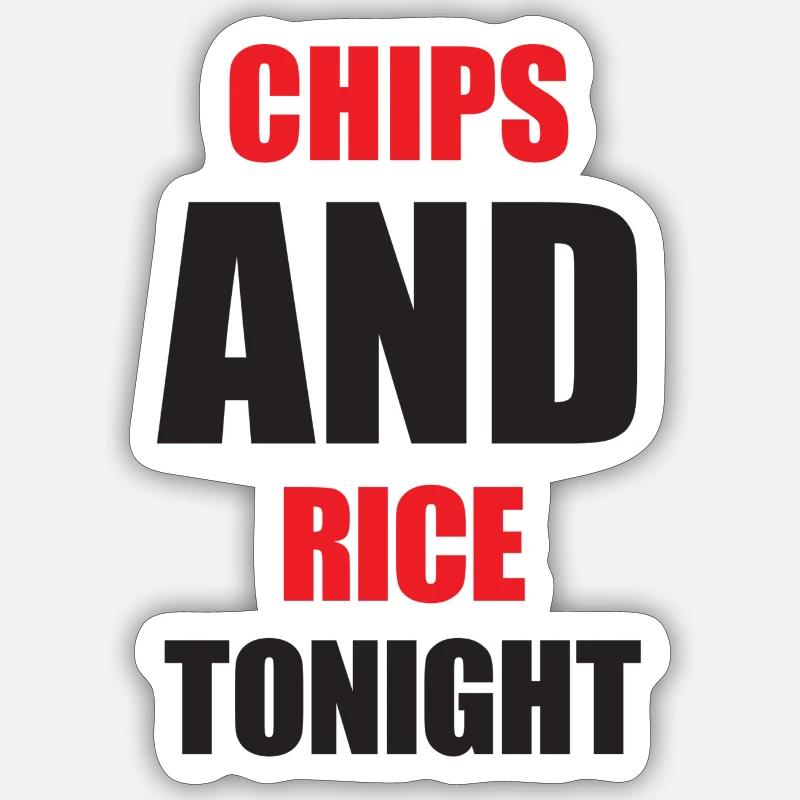 Chips Riz noir Sticker taille S (10 x 10 cm)