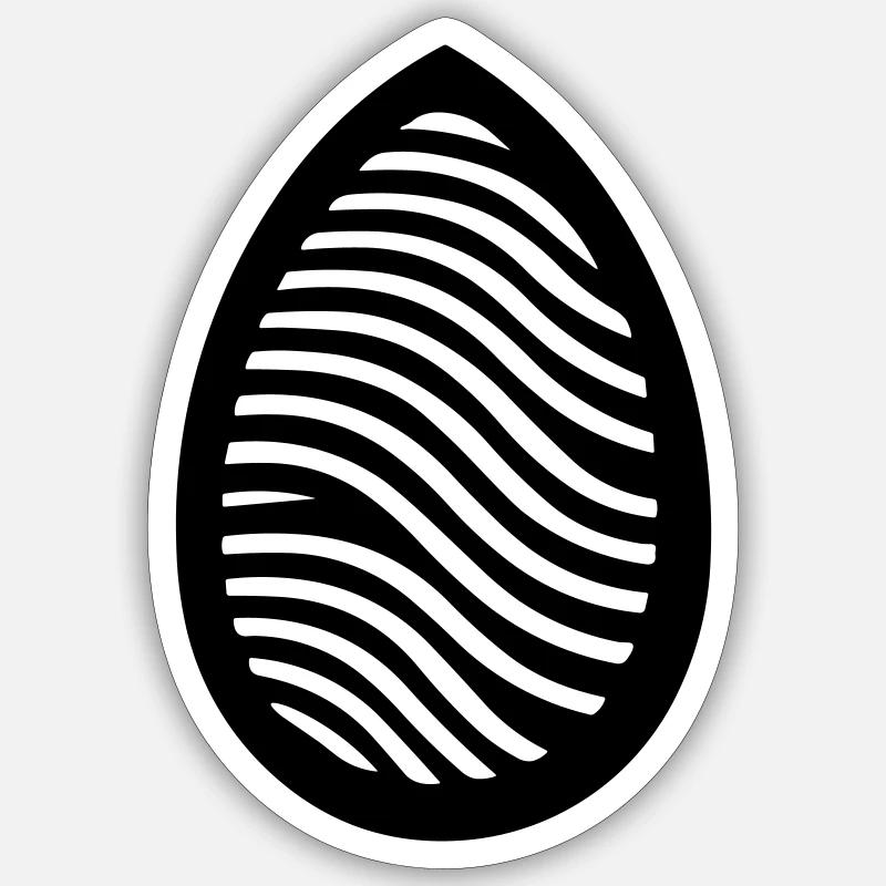Easter egg - Sticker size S (10 x 10 cm) - white matte