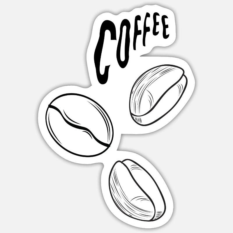 Coffeee - Sticker size S (10 x 10 cm) - white matte