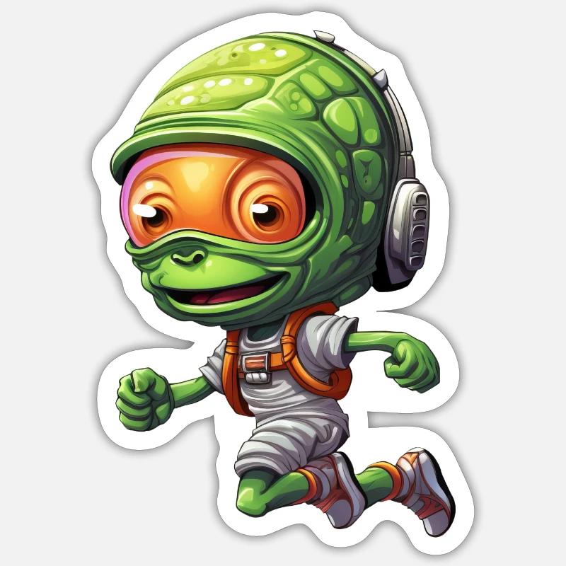 Alien Jogger: Conception de course de sprint et de marathon Sticker taille S (10 x 10 cm)