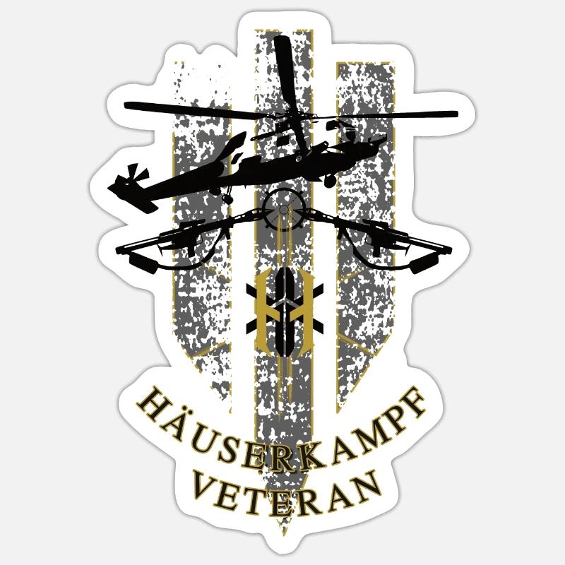 Häuserkampf Veteran Sticker Größe S (10 x 10 cm)