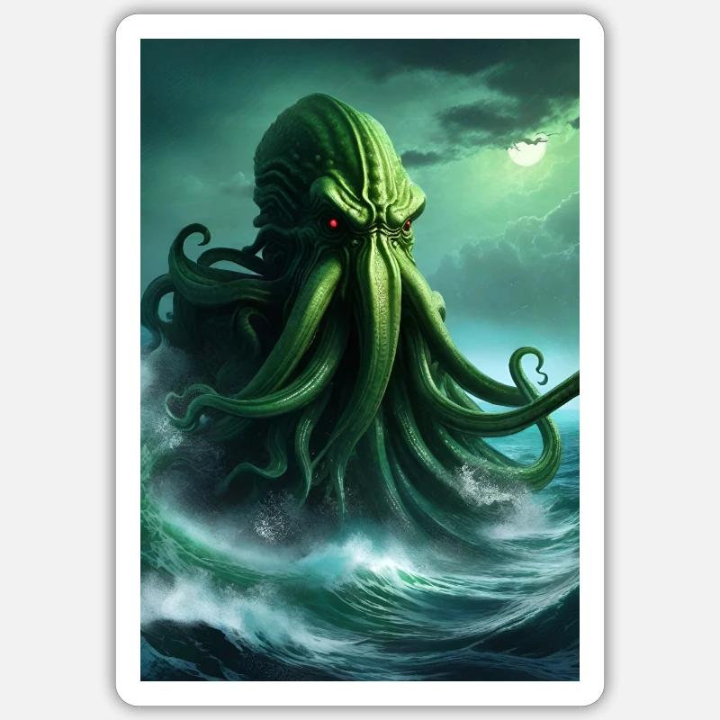 Cthulhu - Sticker size S (10 x 10 cm) - white matte