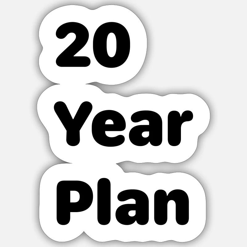 20 YearPlan - Sticker size S (10 x 10 cm) - white matte