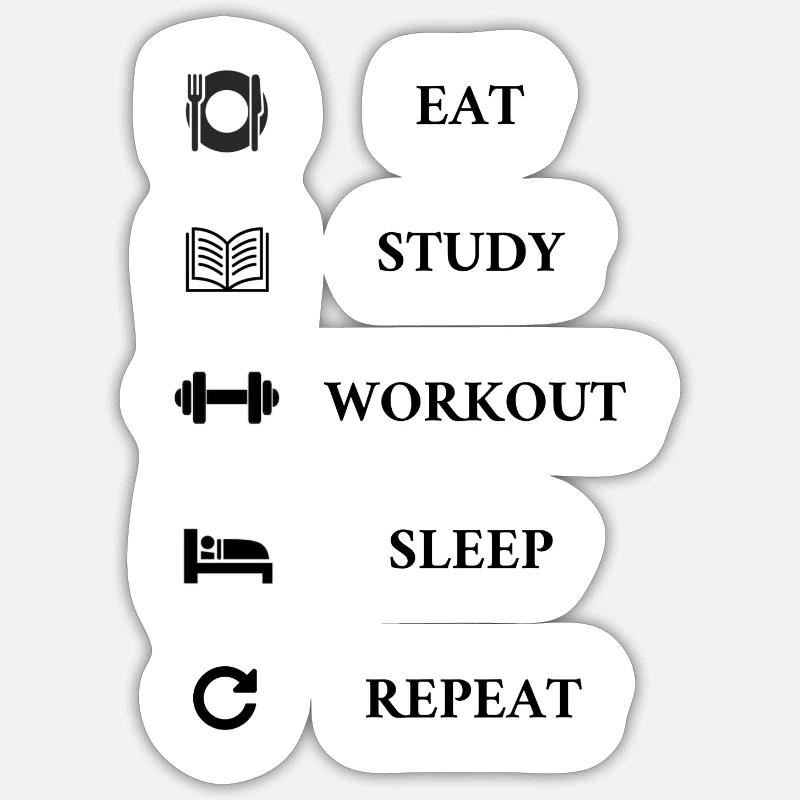 Daily Routine Sticker size S (10 x 10 cm)