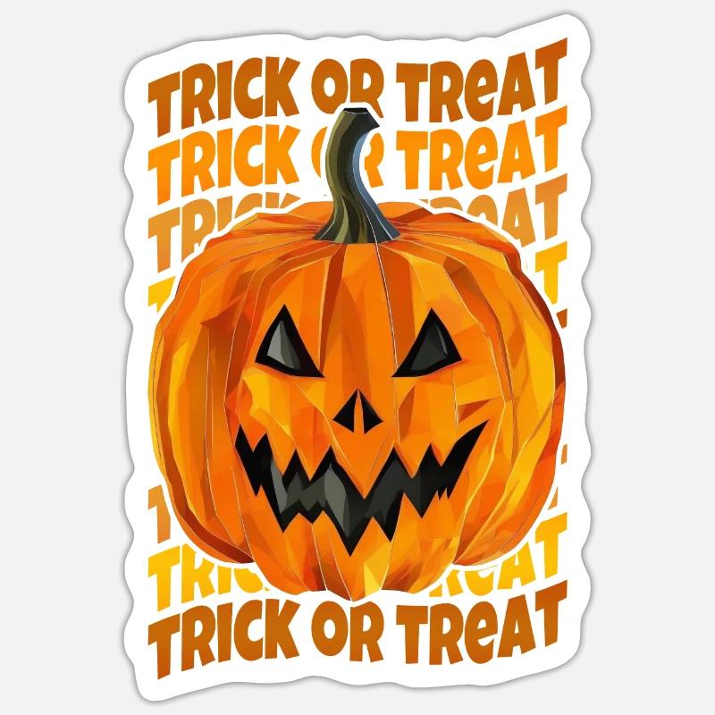 Süßes oder Saures, Kürbis. Sticker Größe S (10 x 10 cm)