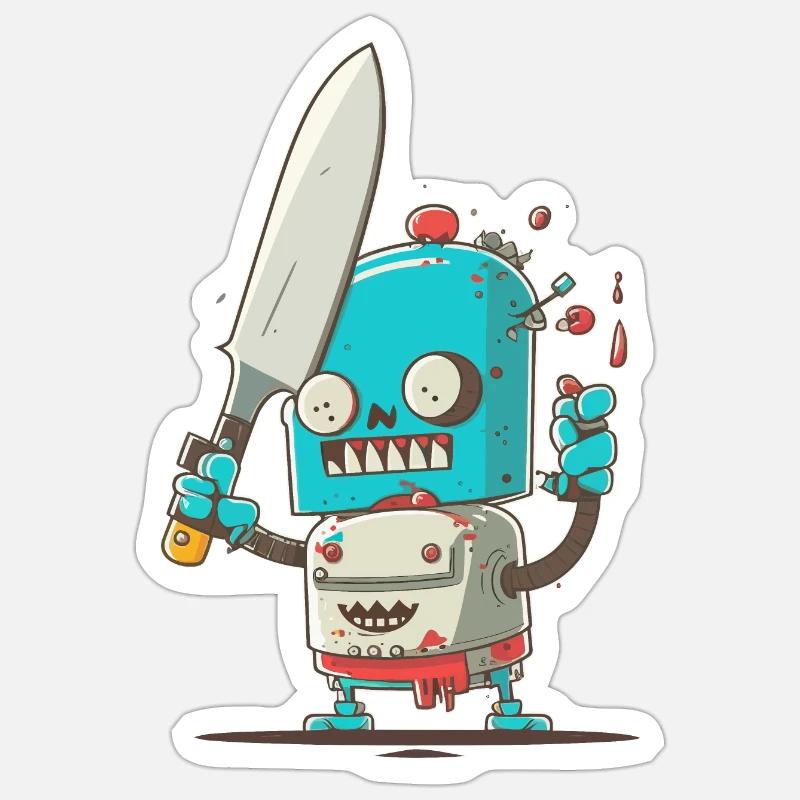 Einen Sturm kochen - Sticker Größe S (10 x 10 cm) - Mattweiß