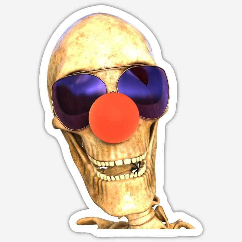 Tod eines Clowns Sticker Größe S (10 x 10 cm)