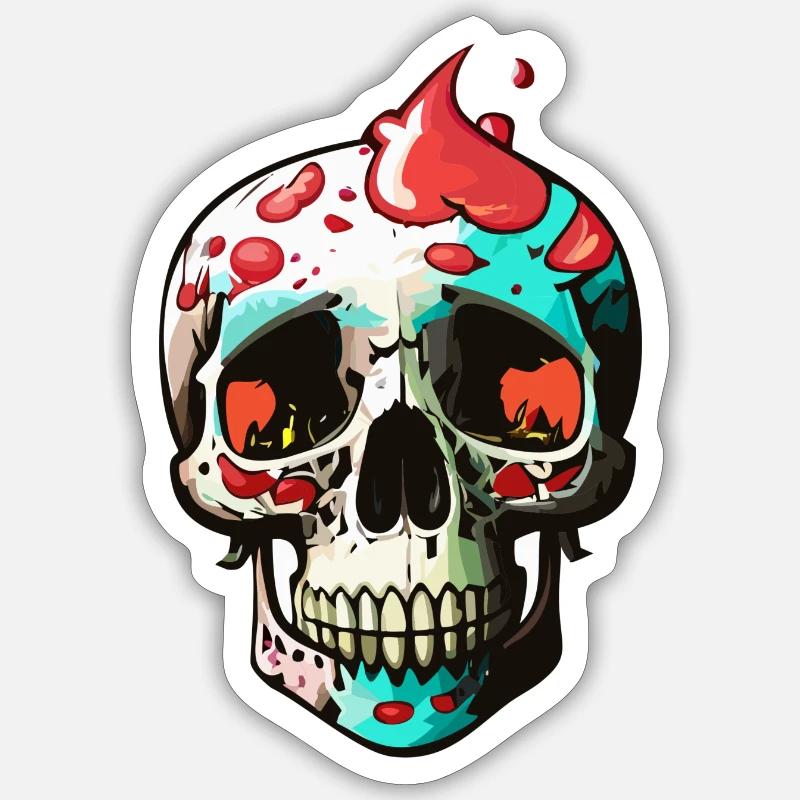 Creative Skull Artwork Sticker size S (10 x 10 cm)