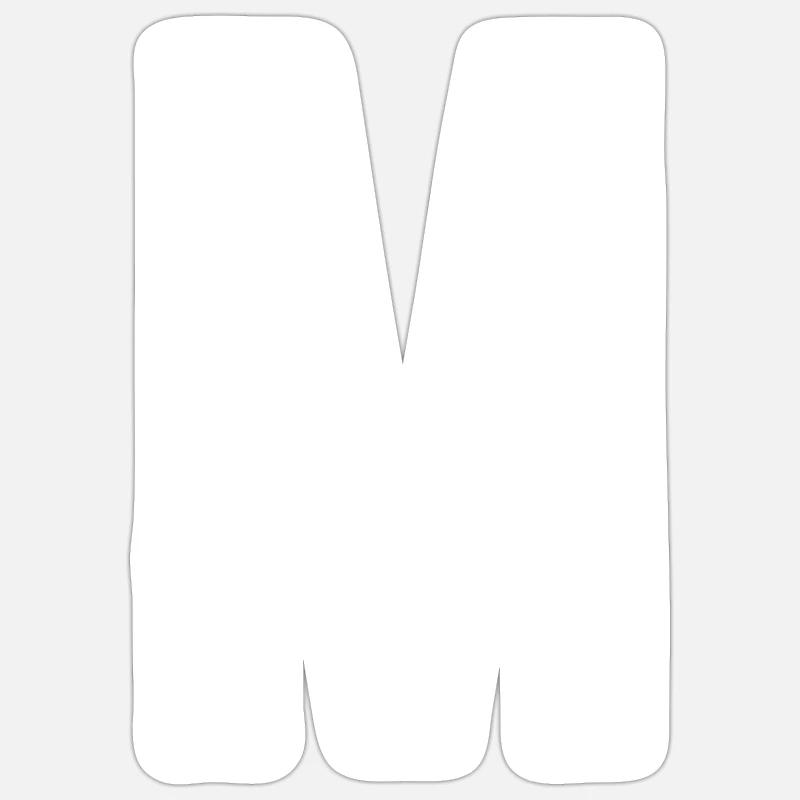 M-Buchstabe - Sticker Größe S (10 x 10 cm) - Mattweiß