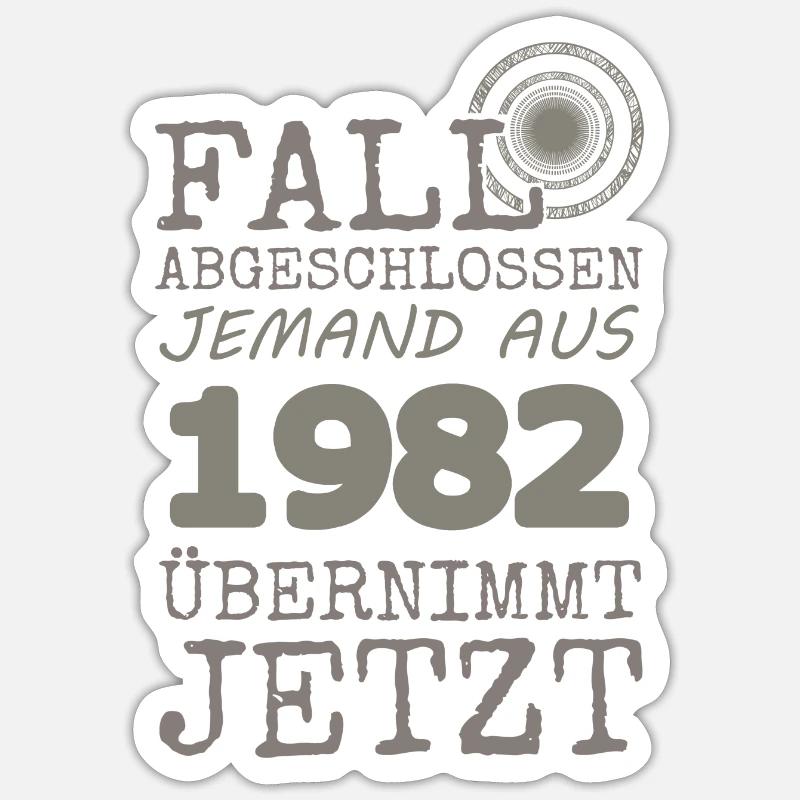 1982 - Sticker Größe S (10 x 10 cm) - Mattweiß