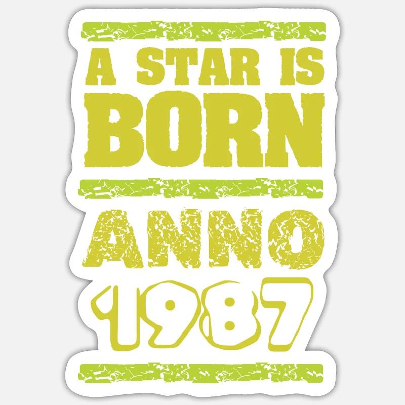 1987 - Sticker size S (10 x 10 cm) - white matte