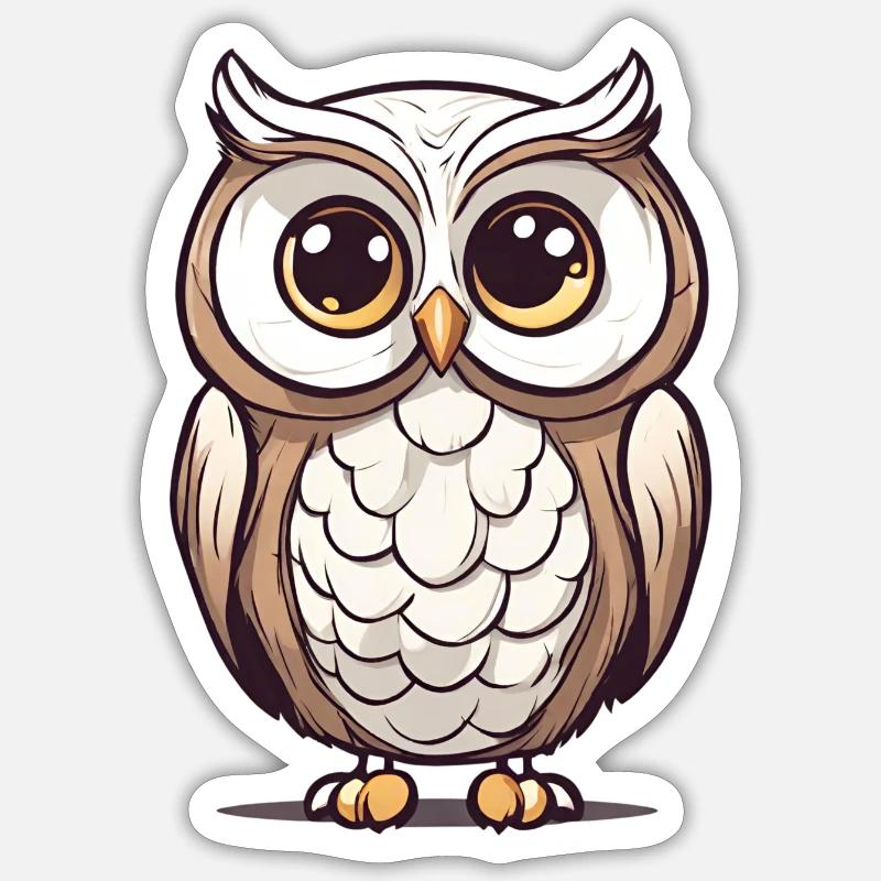 Kauz / Eule Sticker Größe S (10 x 10 cm)