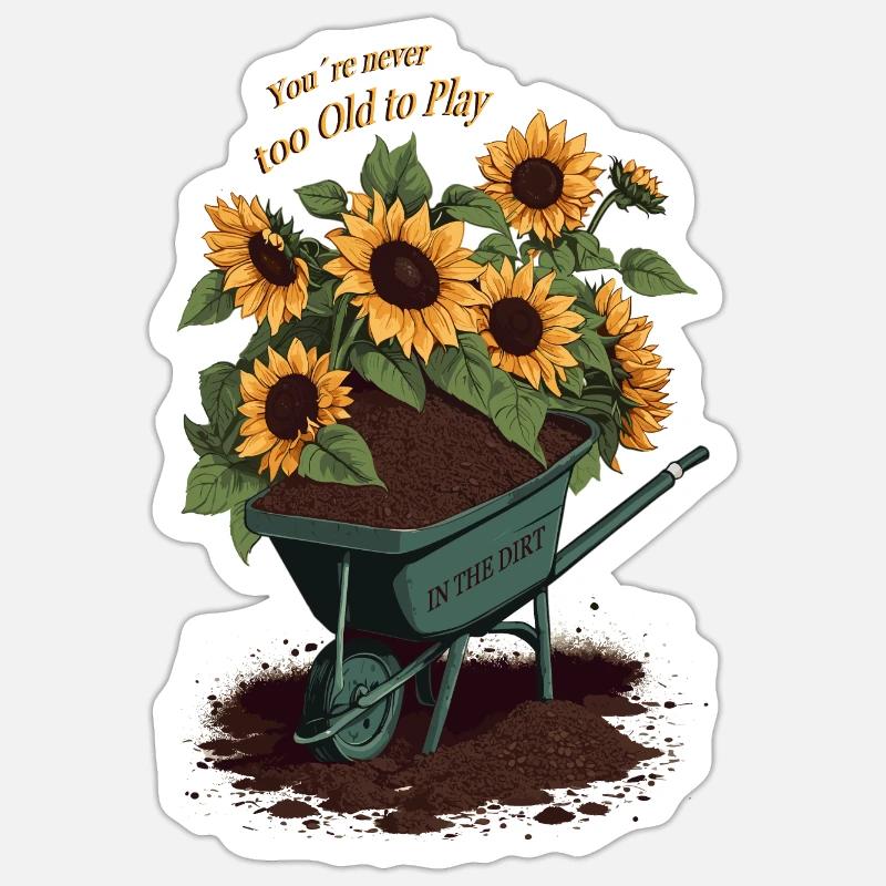 Hobbygärtner Sprüche Sticker Größe S (10 x 10 cm)