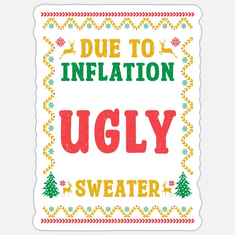 hässliche Weihnachtspullover - Inflation Sticker Größe S (10 x 10 cm)