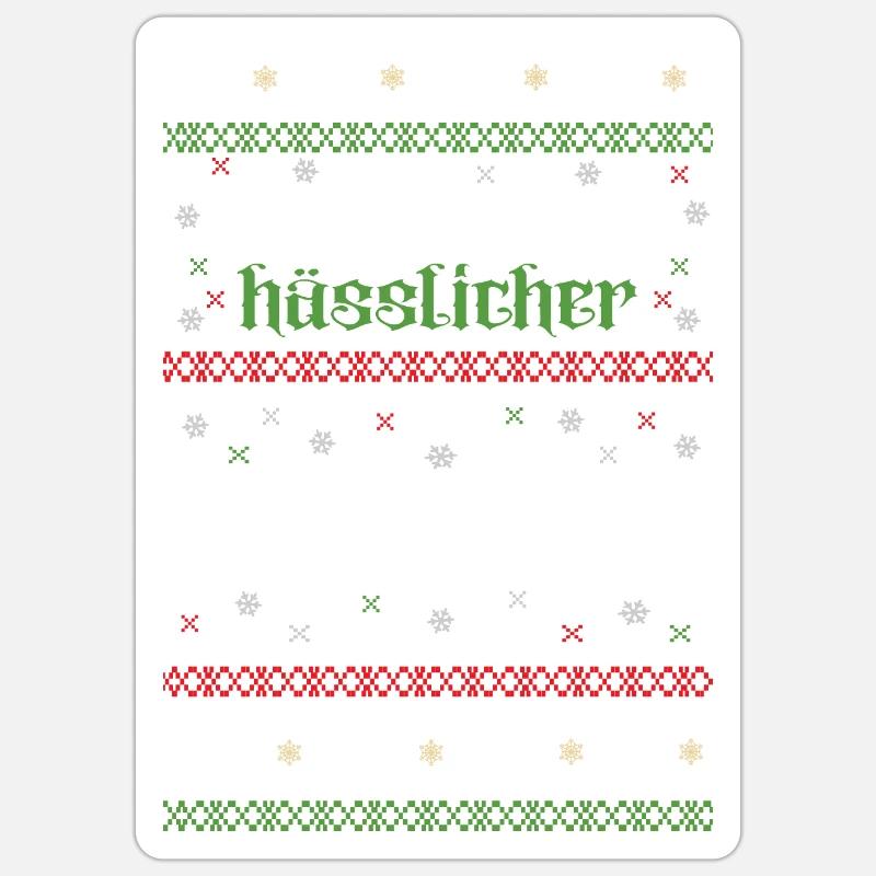 Das ist mein hässlicher Weihnachtspulli - Sticker Größe S (10 x 10 cm) - Mattweiß