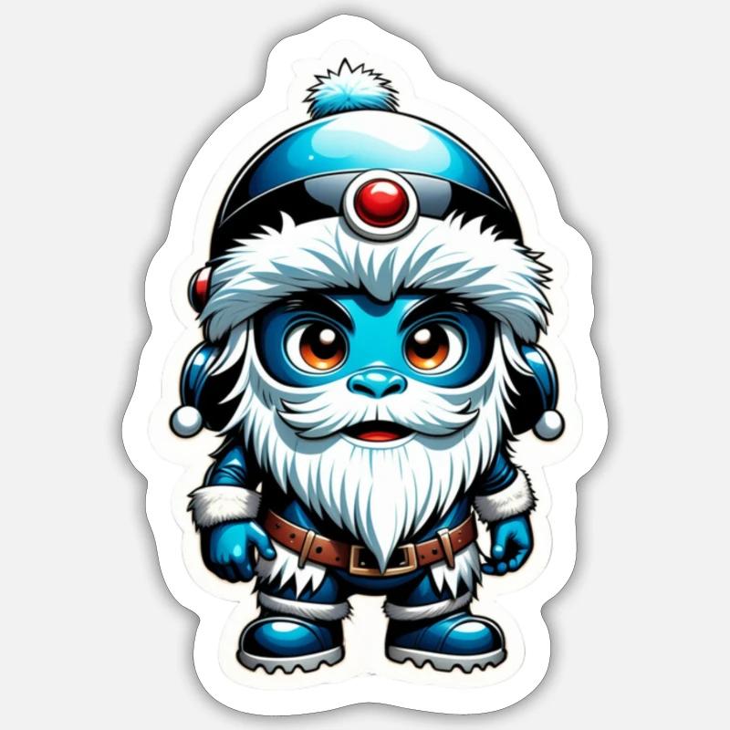 Grumpi Man - Sticker size S (10 x 10 cm) - white matte
