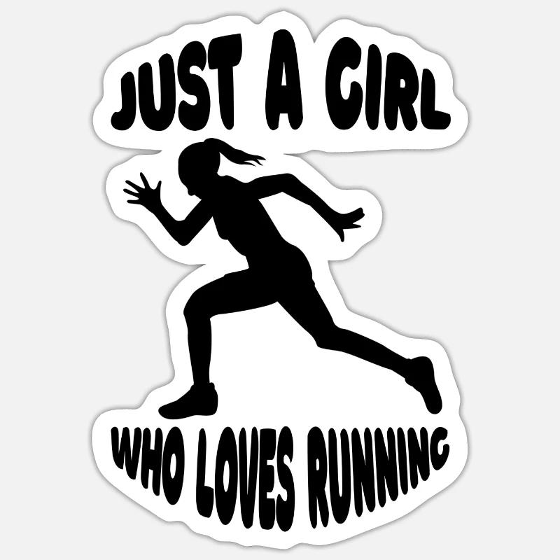 Joggers Course à pied Cardio Training Course à pied Course à pied Jogging en forme - Sticker taille S (10 x 10 cm) - blanc mat