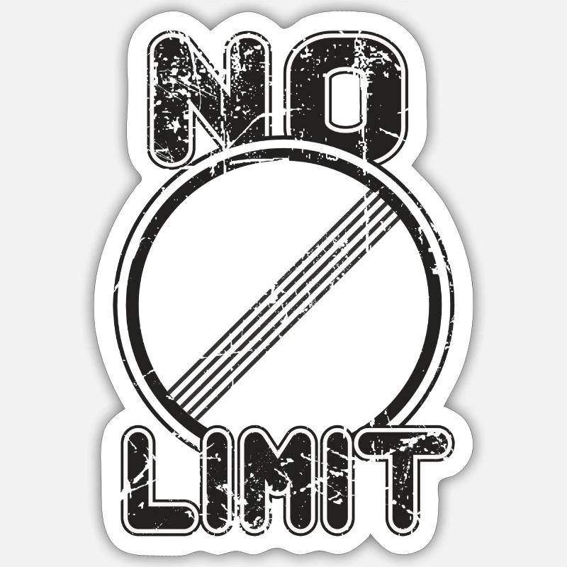 Pas de limite - Sticker taille S (10 x 10 cm) - blanc mat