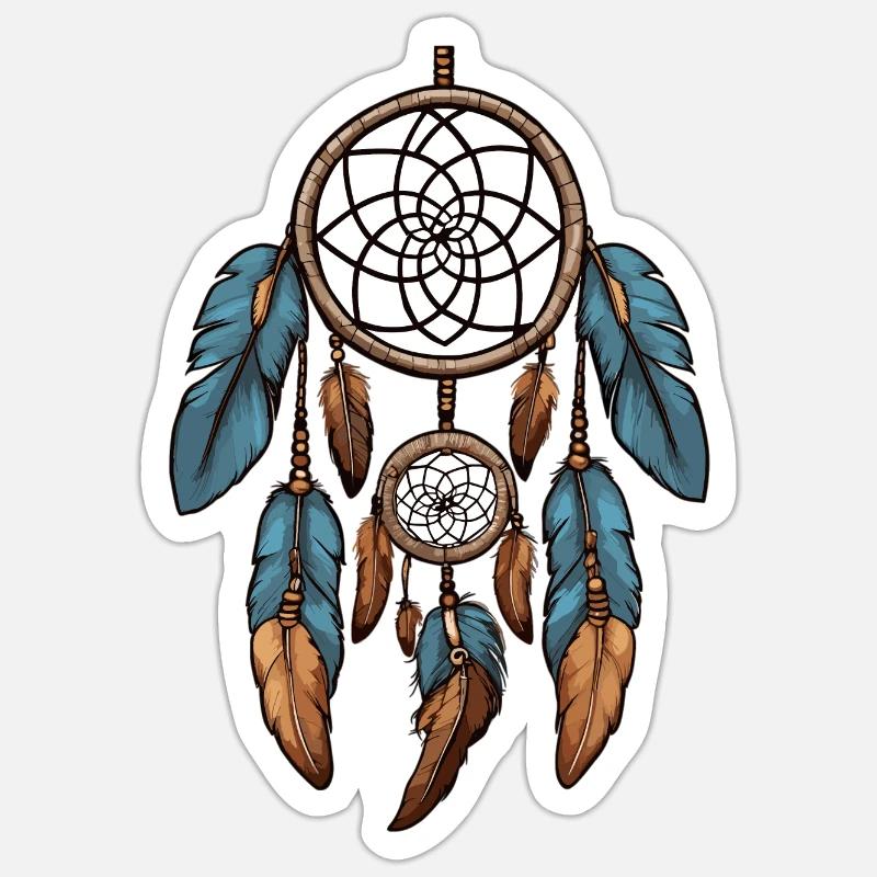Traumfänger - Sticker Größe S (10 x 10 cm) - Mattweiß