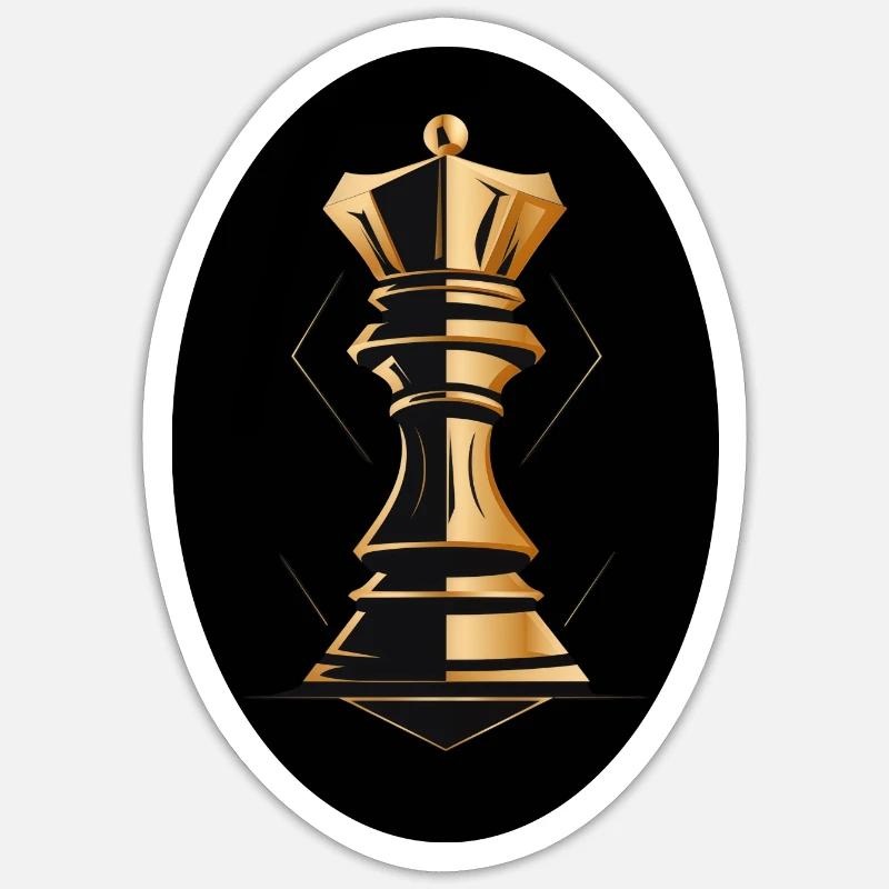 Chess Piece King - Sticker size S (10 x 10 cm) - white matte