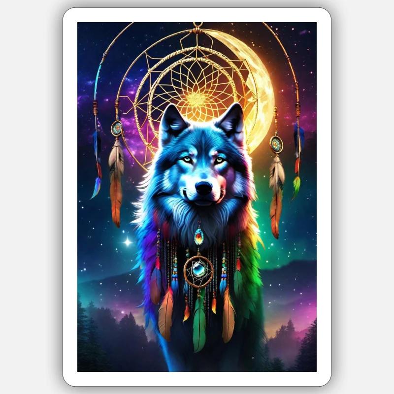 Wolf on your Side Sticker Größe S (10 x 10 cm)