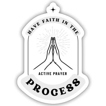 Active Prayer Praying Christianity Gift - Sticker size S (10 x 10 cm) - white matte - Front