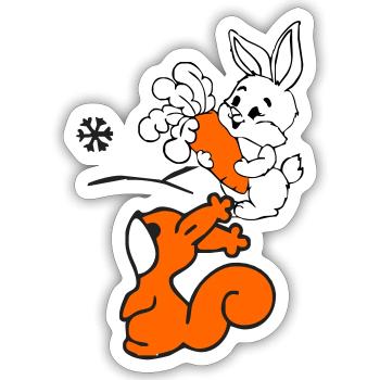 Winter - Sticker size S (10 x 10 cm) - white matte - Front