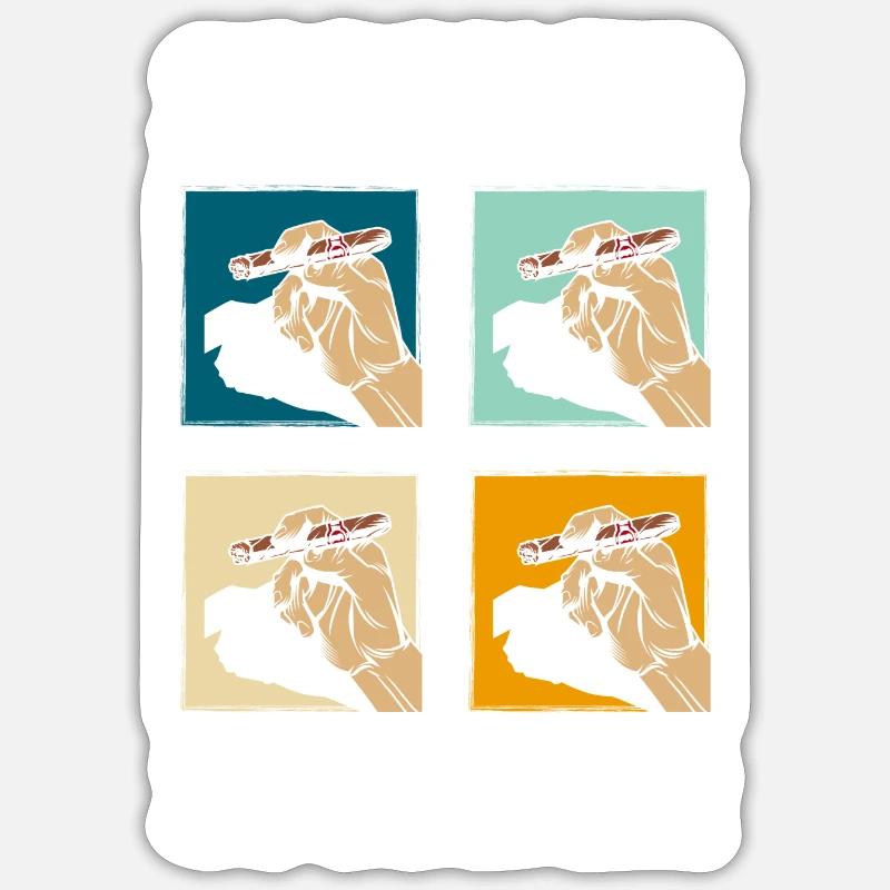 Tabak Kippe Dampfen Sticker Größe S (10 x 10 cm)