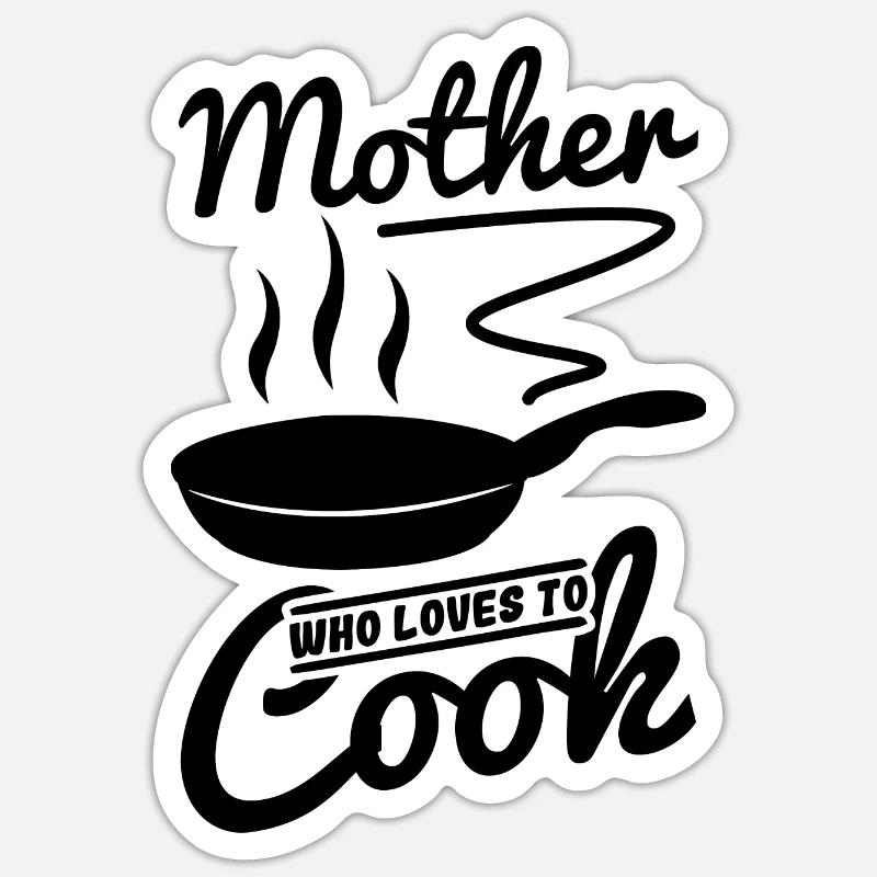 Kochende Mutter Sticker Größe S (10 x 10 cm)