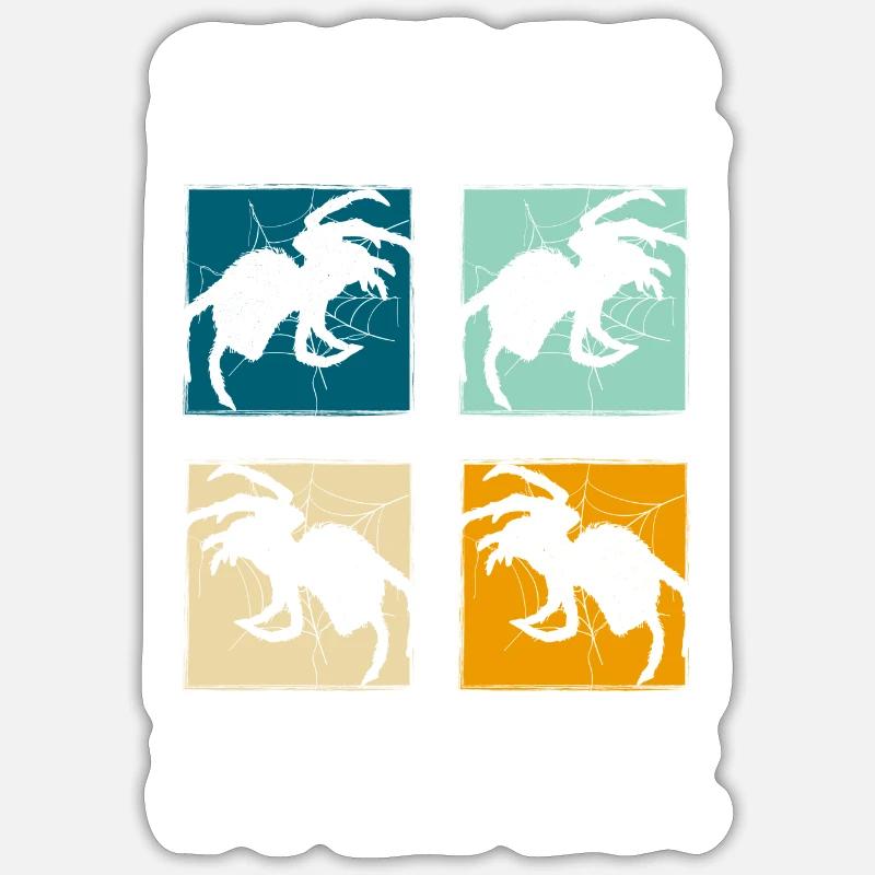 Spider Pet Tarantula - Sticker size S (10 x 10 cm) - white matte