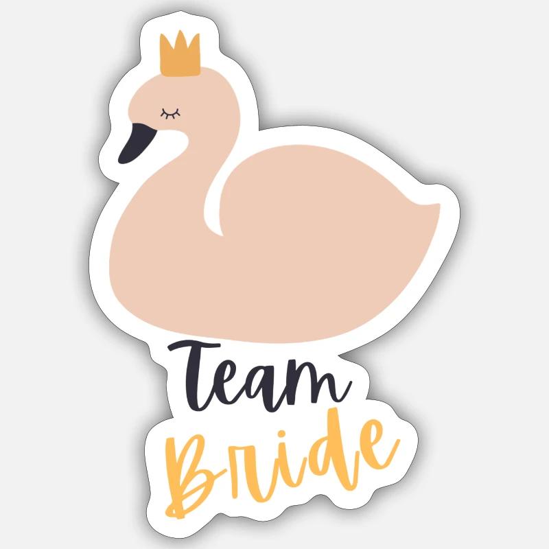 Team Bride - Sticker Größe S (10 x 10 cm) - Mattweiß