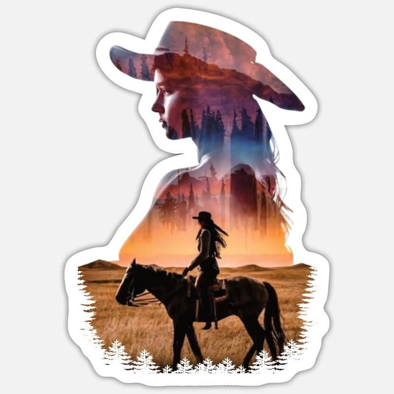 Silhouette de cavalier Sticker taille S (10 x 10 cm)