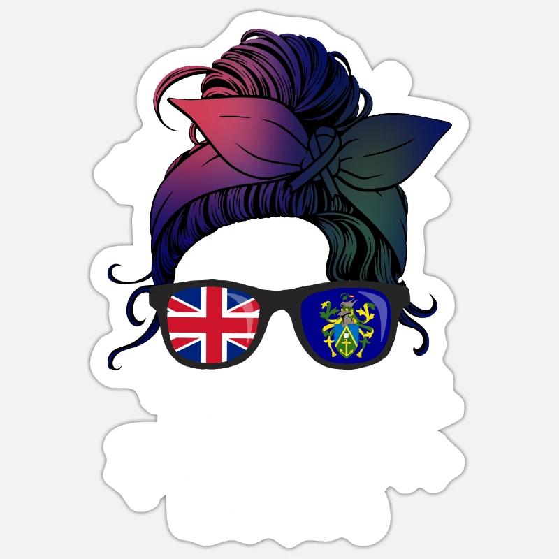 Pitcairn (Îles) - Sticker taille S (10 x 10 cm) - blanc mat