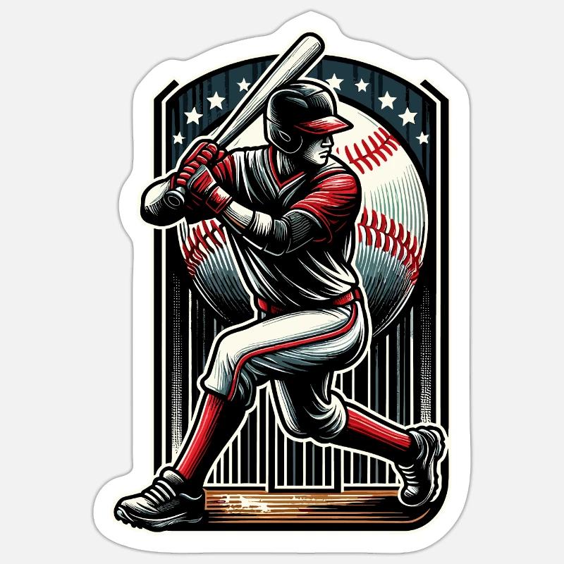 Baseball Sticker taille S (10 x 10 cm)
