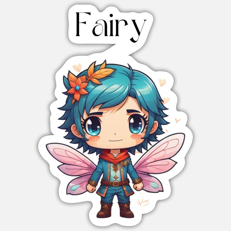 Fairy - Sticker taille S (10 x 10 cm) - blanc mat