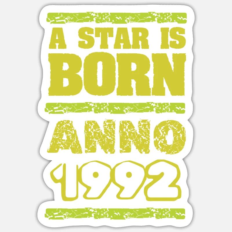 1992 - Sticker taille S (10 x 10 cm) - blanc mat