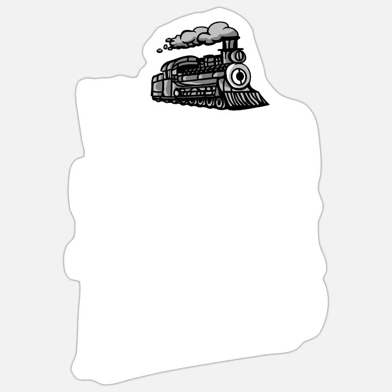 Warning May Spontaneously Talk About Trains Spruch Sticker Größe S (10 x 10 cm)