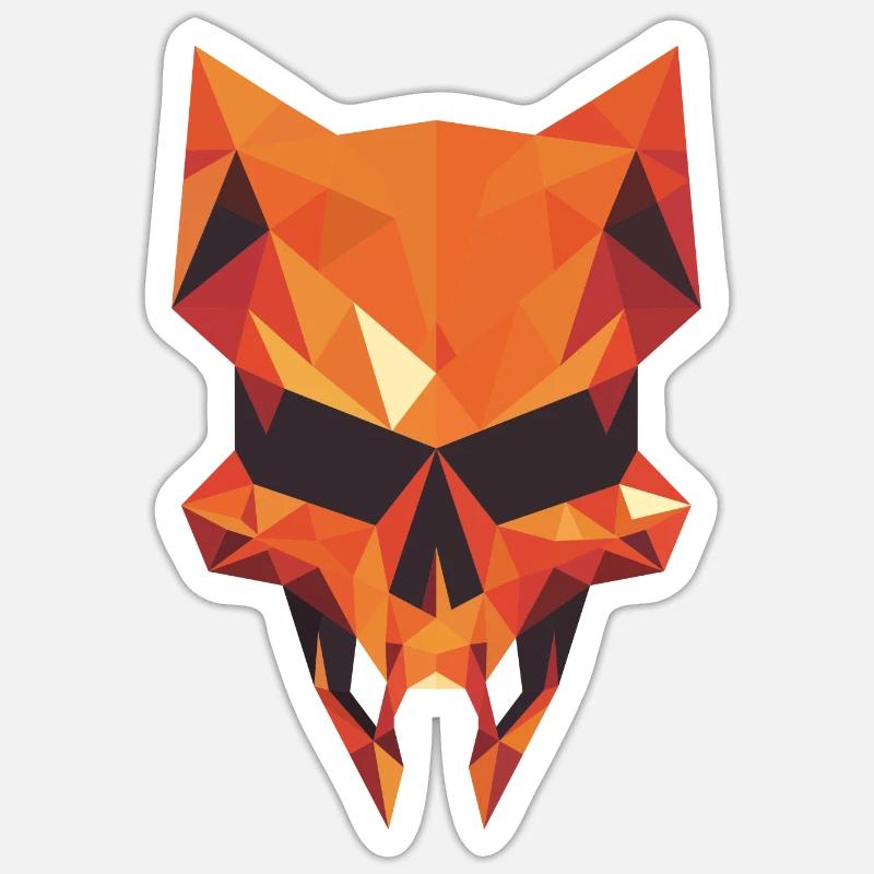 Triangle Demon - Sticker size S (10 x 10 cm) - white matte