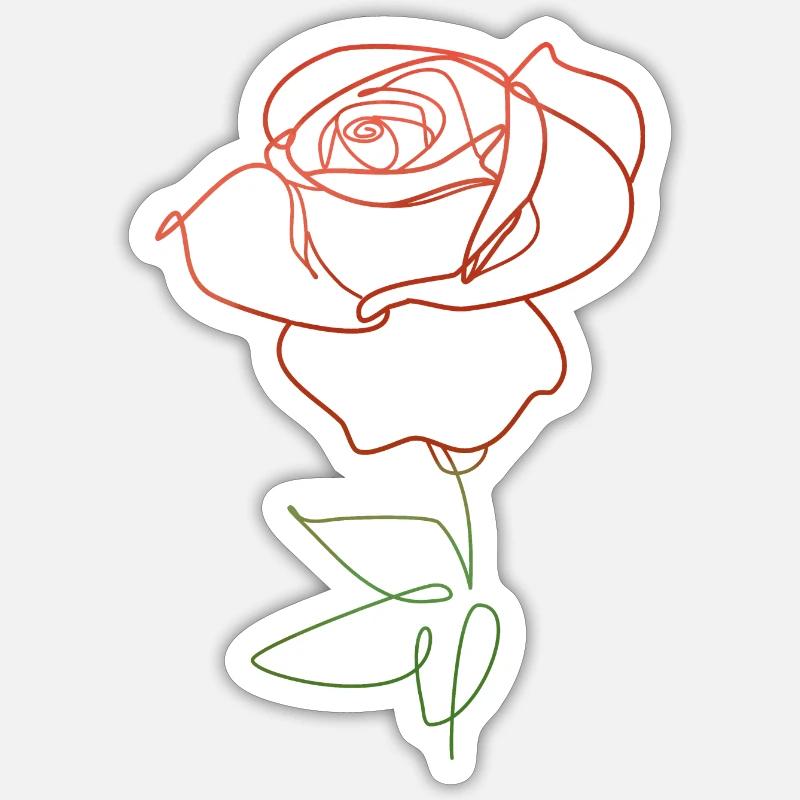 DOUBLURE FLEUR DE ROSE Sticker taille S (10 x 10 cm)