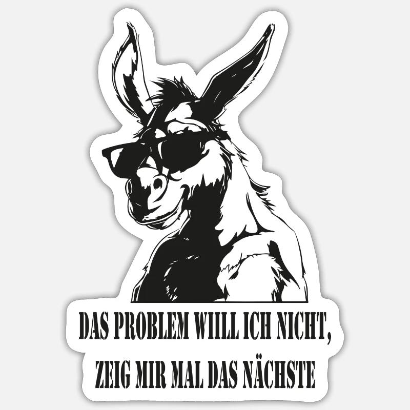 Problem will ich nicht schwarz Sticker Größe S (10 x 10 cm)