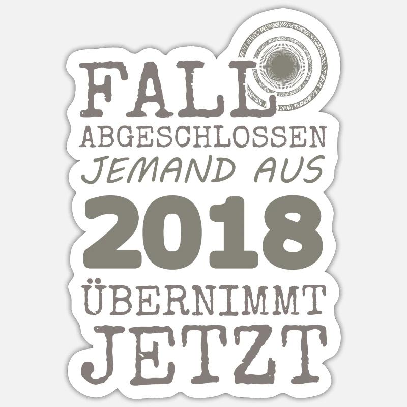 2018 - Sticker size S (10 x 10 cm) - white matte